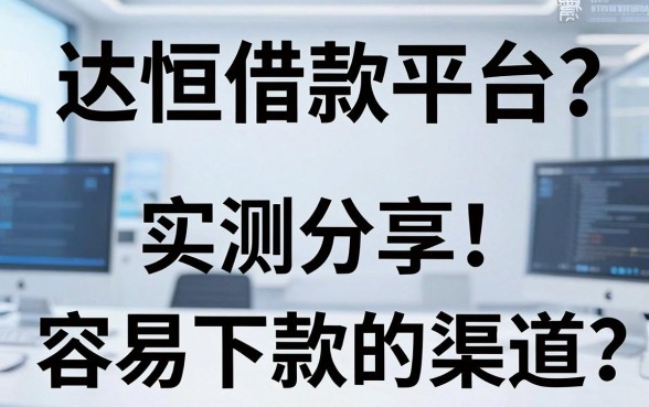 达恒借款平台怎么样?实测分享这几个容易下款的渠道