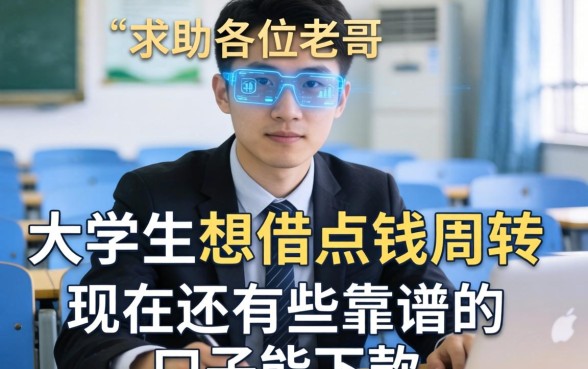 求助各位老哥，大学生想借点钱周转，现在还有哪些靠谱的口子能下款？