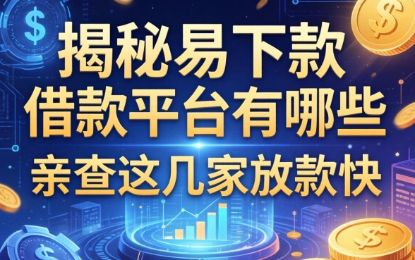 揭秘易下款的借款平台有哪些,亲测这几家放款快