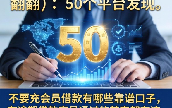 我翻了50个平台发现,不要充会员借款有哪些靠谱口子,有逾期借款容易通过的其实都在这