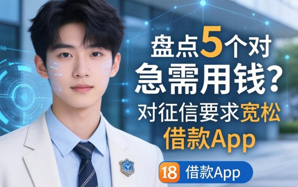 刚满18岁急需用钱？盘点5个对征信要求宽松的借款app