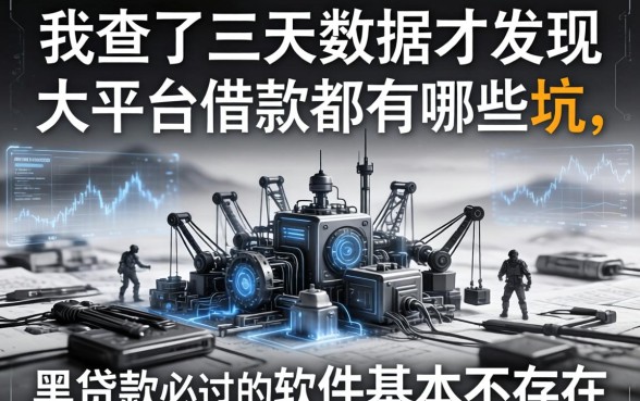 我查了三天数据才发现大平台借款都有哪些坑，黑白贷款必过的软件根本不存在