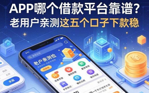 手机app哪个借款平台靠谱？老用户亲测这五个口子下款稳