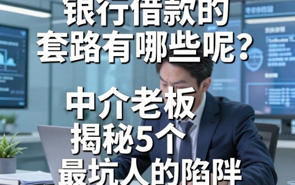 银行借款的套路有哪些呢?中介老板揭秘5个最坑人的陷阱