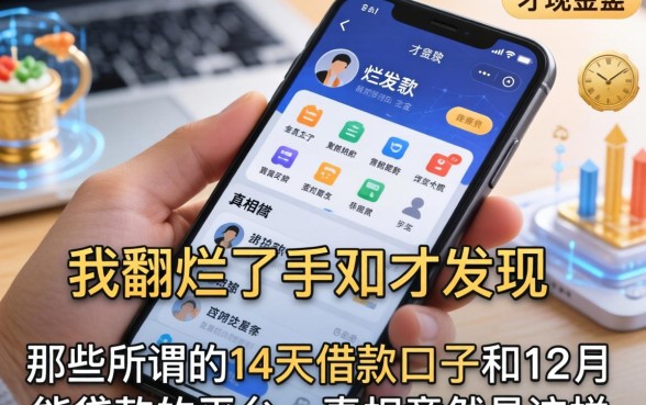 我翻烂了手机才发现,那些所谓的14天借款口子和12月能贷款的平台,真相竟然是这样