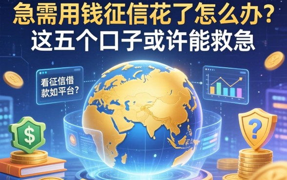 急需用钱征信花了怎么办？不看征信借款有哪些平台？这五个口子或许能救急