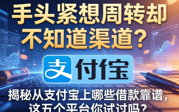 手头紧想周转却不知道渠道？揭秘从支付宝上哪些借款靠谱，这五个平台你试过吗？