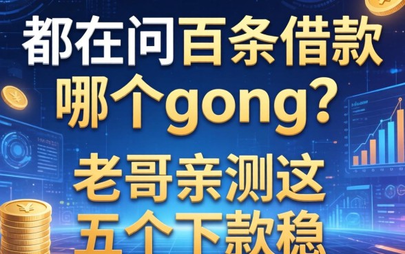 都在问百条借款在哪个gong？老哥亲测这五个下款稳