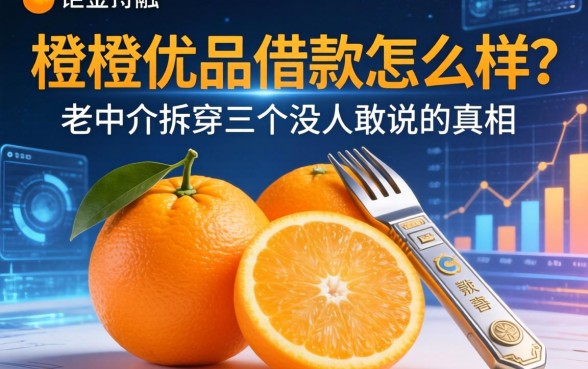橙子优品借款怎么样？老中介拆穿三个没人敢说的真相