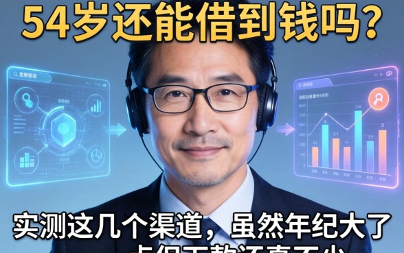 54岁还能借到钱吗？实测这几个渠道，虽然年纪大了点但下款还真不少