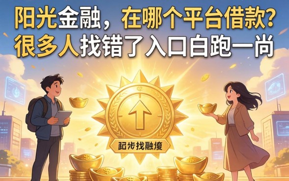 阳光金融是在哪个平台借款？很多人找错了入口白跑一趟