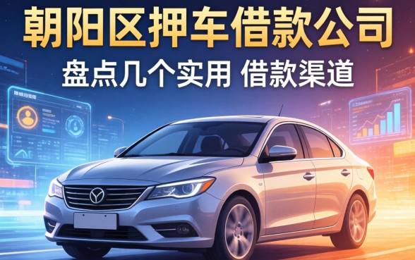 朝阳区押车借款公司有哪些？盘点几个实用的借款渠道