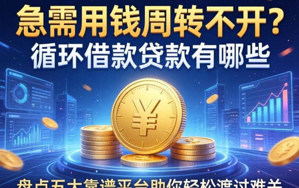 急需用钱周转不开?循环借款的贷款有哪些?盘点五大靠谱平台助你轻松渡过难关