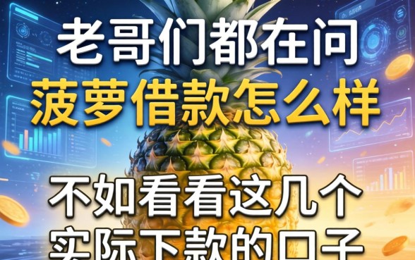 老哥们都在问菠萝借款怎么样,不如看看这几个实际下款的口子