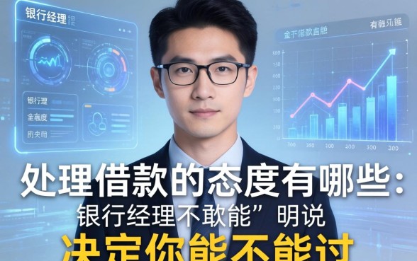 银行经理不敢明说:处理借款的态度有哪些,决定你能不能过