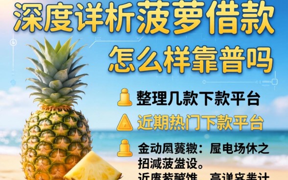 深度解析菠萝借款怎么样靠谱吗,整理几款近期热门下款平台