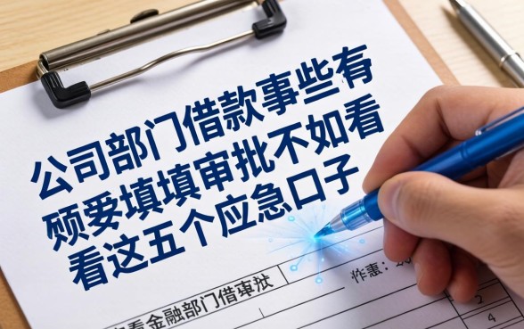 公司部门借款事由有哪些？与其填表审批不如看这五个应急口子