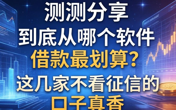 实测分享：到底从哪个软件借款最划算？这几家不看征信的口子真香