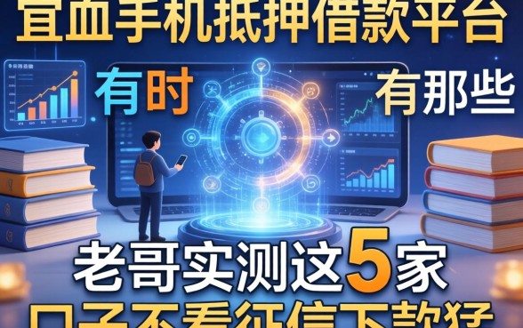 宜春手机抵押借款平台有哪些？老哥实测这5家口子不看征信下款猛