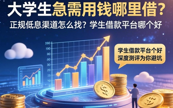 大学生急需用钱哪里借？正规低息渠道怎么找？学生借款平台哪个好？深度测评为你避坑