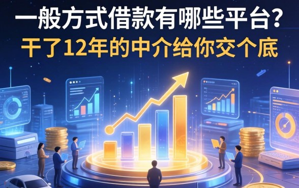 一般方式借款有哪些平台？干了12年的中介给你交个底
