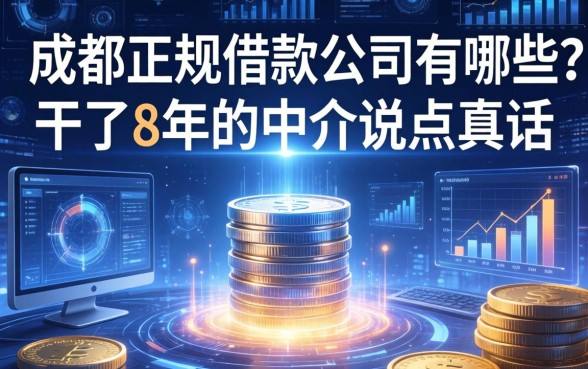成都正规借款公司有哪些？干了8年的中介说点真话
