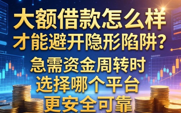大额借款怎么样才能避开隐形陷阱？急需资金周转时选择哪个平台更安全可靠？