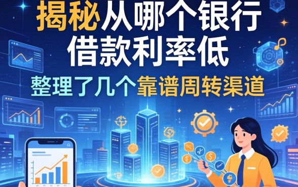 揭秘从哪个银行借款利率低,整理了几个靠谱周转渠道