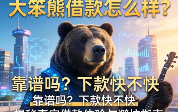 大笨熊借款怎么样？靠谱吗？下款快不快？揭秘真实借款体验与避坑指南