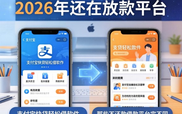 我整理了2026年还在放款的平台，发现支付宝快贷轻松借软件和那些不还款的借款平台完全不同