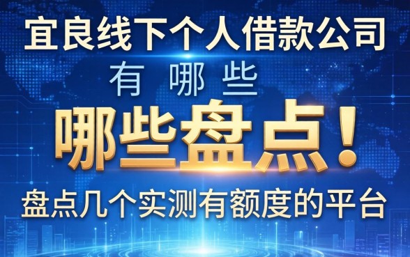 宜良线下个人借款公司有哪些？盘点几个实测有额度的平台