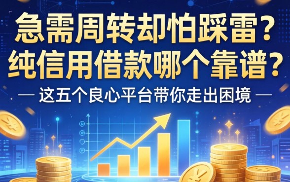 急需周转却怕踩雷？纯信用借款哪个靠谱？这五个良心平台带你走出困境