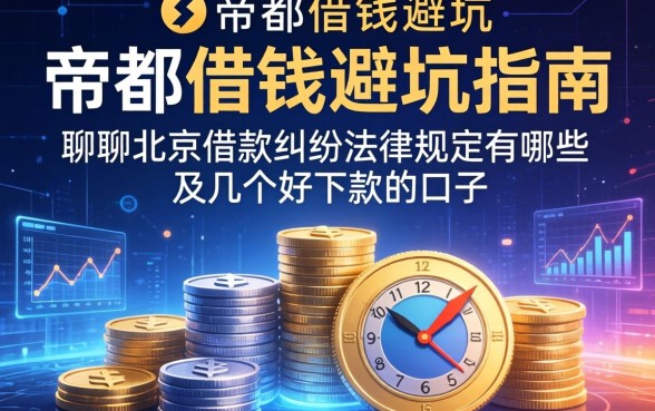 帝都借钱避坑指南：聊聊北京借款纠纷法律规定有哪些及几个好下款的口子