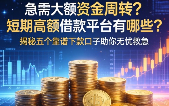 急需大额资金周转？短期高额借款平台有哪些？揭秘五个靠谱下款口子助你无忧救急