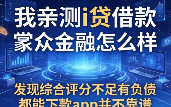 我亲测i贷借款掌众金融怎么样，发现综合评分不足有负债都能下款app并不靠谱