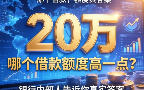 20万哪个借款额度高一点？银行内部人告诉你真实答案