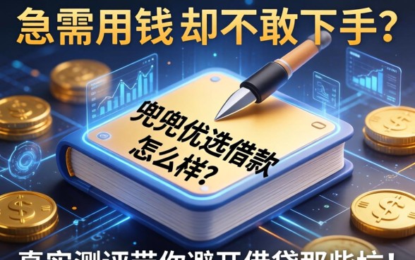 急需用钱却不敢下手？兜兜优选借款怎么样？真实测评带你避开借贷那些坑！