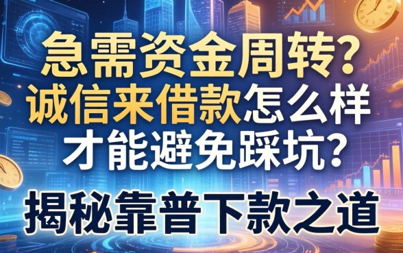 急需资金周转？诚信来借款怎么样才能避免踩坑？揭秘靠谱下款之道