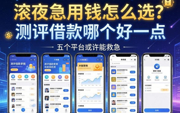 深夜急用钱怎么选?测评借款软件哪个好一点?这五个平台或许能救急