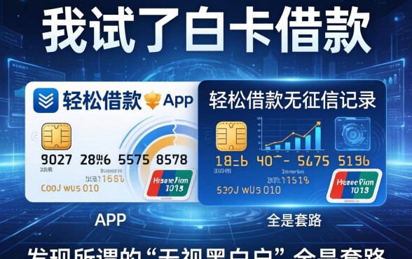 我试了白卡借款和轻松借款无征信记录的app，发现所谓的“无视黑白户”全是套路