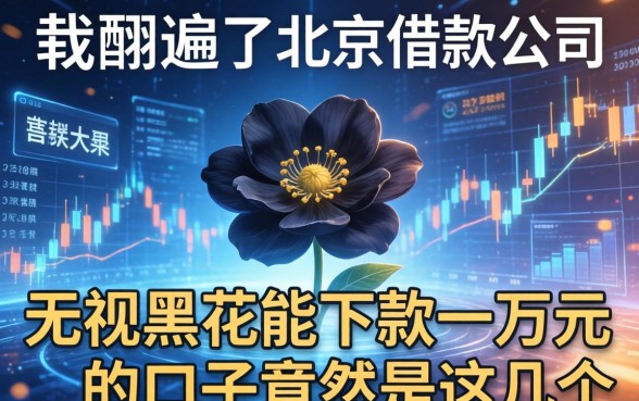 我翻遍了北京借款公司，发现无视黑花能下款一万元的口子竟然是这几个