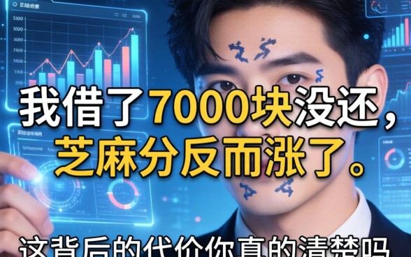 我借了7000块没还，芝麻分反而涨了，这背后的代价你真的清楚吗