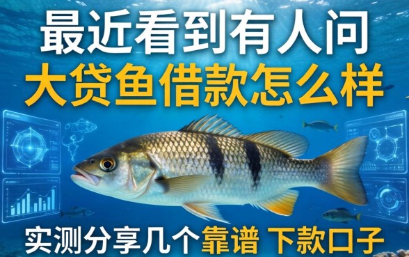 最近看到有人问大贷鱼借款怎么样，实测分享几个靠谱的下款口子