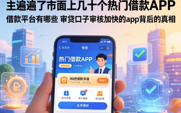 我翻遍了市面上几十个热门借款APP,发现00后借款的平台有哪些和审贷口子审核加快的app背后的真相