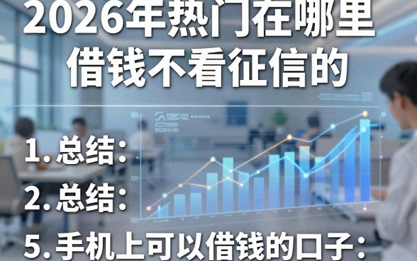 2026年热门在哪里借钱不看征信的,总结5个手机上可以借钱的口子