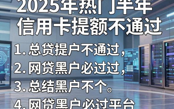 2025年热门半年信用卡提额不通过，总结五个网贷黑户必过平台