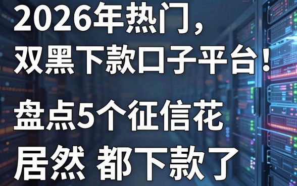 2026年热门双黑下款口子平台,盘点5个征信花居然都下款了的软件