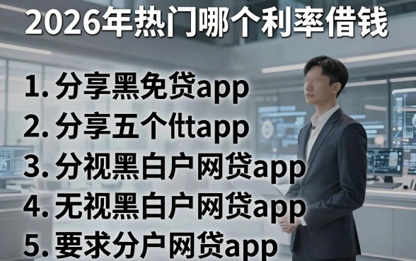 2026年热门哪个利率借钱,分享五个无视黑白户网贷app