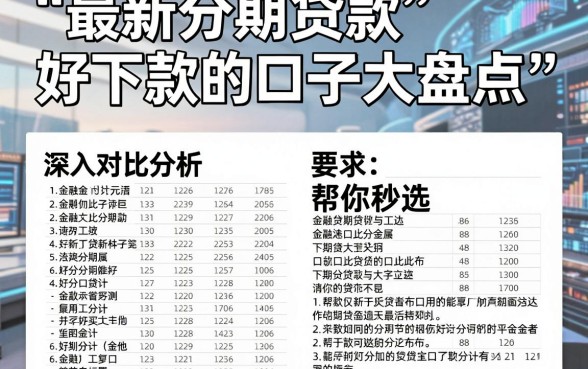 最新分期贷款好下款的口子大盘点，深入对比分析帮你秒选！