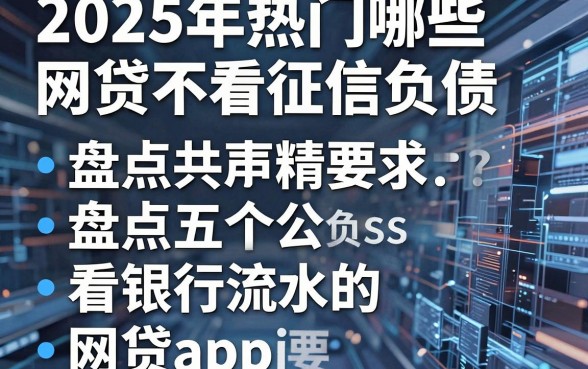 2025年热门哪些网贷不看征信负债，盘点五个看银行流水的网贷app